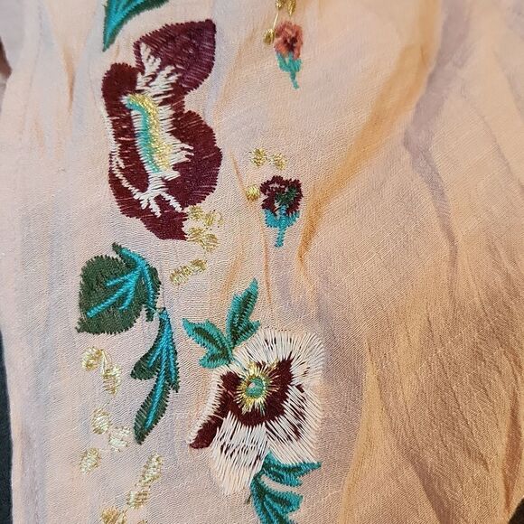 Daytrip medium kimono cardigan duster top embroidered floral gathered tie should - Picture 6 of 8